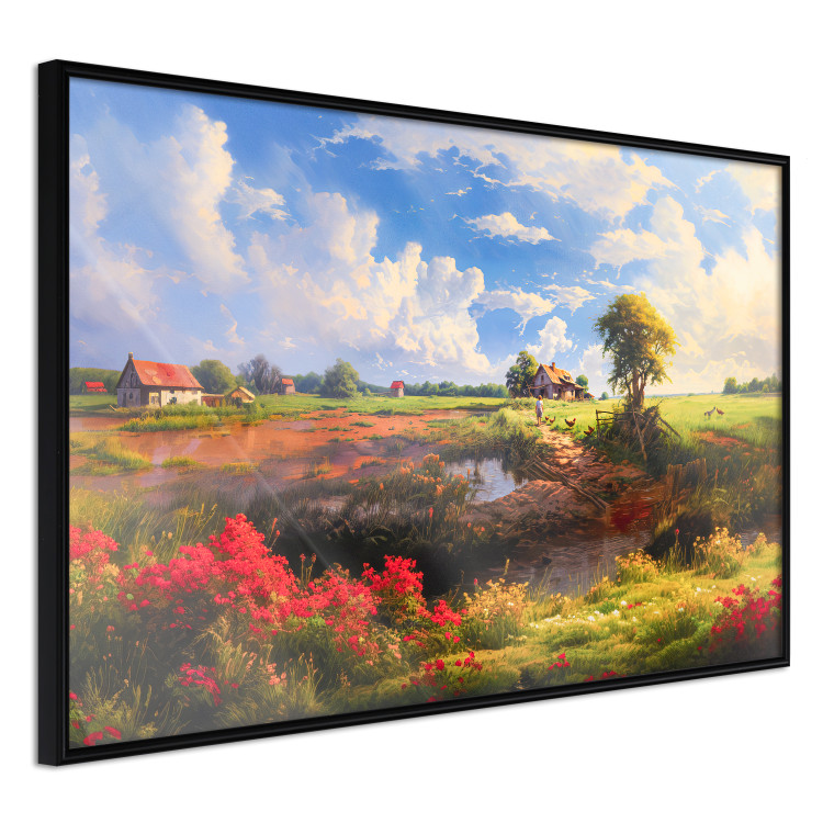 Poster Rural Idyll - Landscape of the Polish Countryside Painted in Warm Colors 151536 additionalImage 5