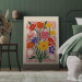 Canvas Print Pink Bouquet - A Minimalist Composition Inspired by the Style of Matisse 159936 additionalThumb 3