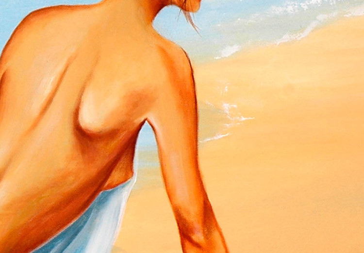 Canvas Art Print Nude on the seashore - figure of a naked woman on the beach 47536 additionalImage 2