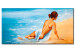Canvas Art Print Nude on the seashore - figure of a naked woman on the beach 47536