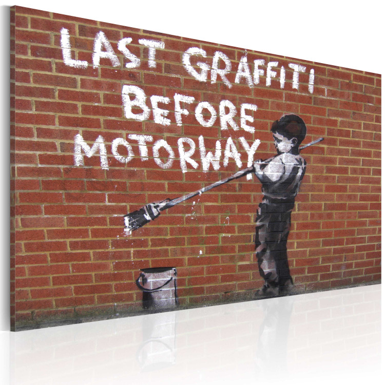 Canvas Print Last graffiti before motorway (Banksy) 58936 additionalImage 2
