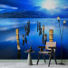 Wall Mural Moment of Solitude - landscape with a lake, forest, and mountains in the sunlight 59736
