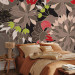 Wall Mural Abstraction - Imaginary Flowers with Colorful Accents on a Black Background 60736 additionalThumb 2
