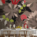 Wall Mural Abstraction - Imaginary Flowers with Colorful Accents on a Black Background 60736 additionalThumb 6