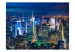 Wall Mural Manhattan at Night - Capture of Illuminated City Architecture from a Bird's Eye View 61636 additionalThumb 1