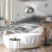 Wall Mural Grey abstraction - geometric tunnel with diamond sparkle effect 93936 additionalThumb 8
