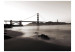 Photo Wallpaper Black and white architecture of San Francisco - Golden Gate Bridge by the beach 97236 additionalThumb 1