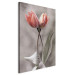 Canvas Print Spring Dance - Romantic Pink Tulip Flowers on Gray Background 98136 additionalThumb 2