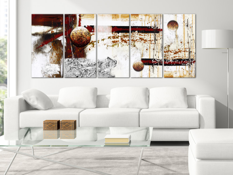 Canvas Art Print Dynamics in Space (5 Parts) Narrow 108446 additionalImage 3