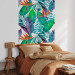 Wall Mural Tropical leaves - Colorful floral motifs on a white background 108546 additionalThumb 2
