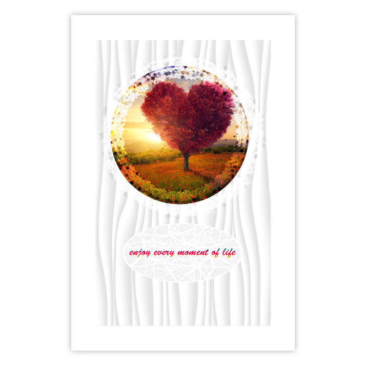 Poster Enjoy Every Moment - heart-shaped tree and English text 114446 additionalImage 14