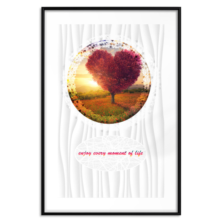 Poster Enjoy Every Moment - heart-shaped tree and English text 114446 additionalImage 17