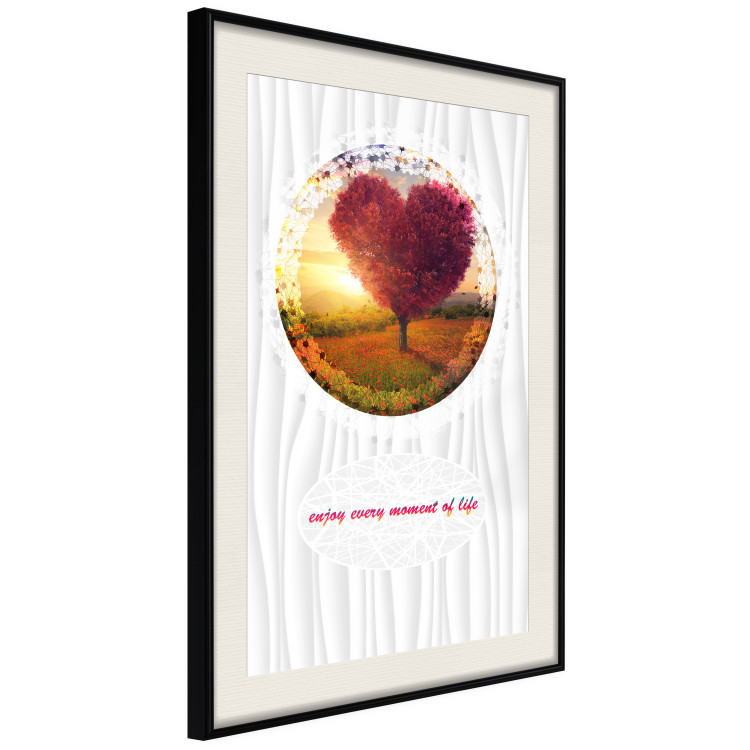 Poster Enjoy Every Moment - heart-shaped tree and English text 114446 additionalImage 3