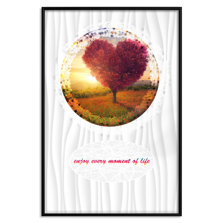 Poster Enjoy Every Moment - heart-shaped tree and English text 114446 additionalImage 15