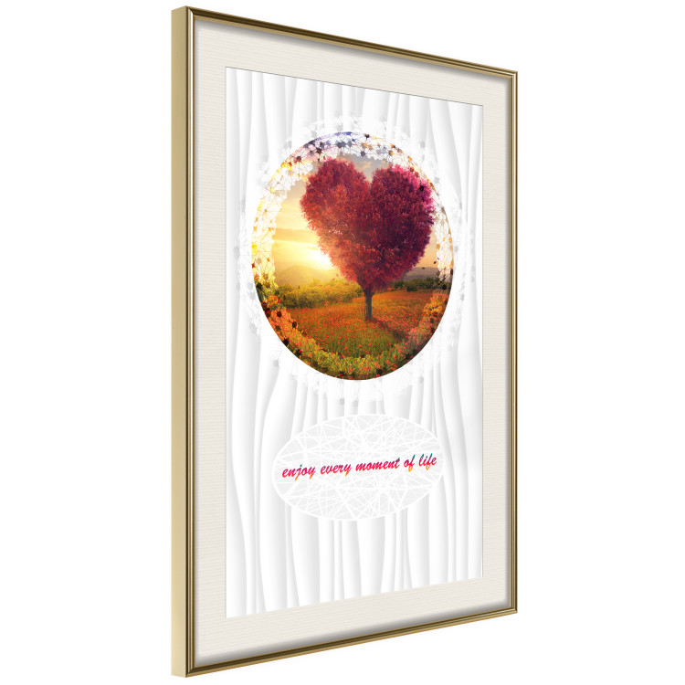 Poster Enjoy Every Moment - heart-shaped tree and English text 114446 additionalImage 2