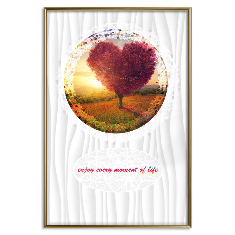 Poster Enjoy Every Moment - heart-shaped tree and English text 114446 additionalImage 19
