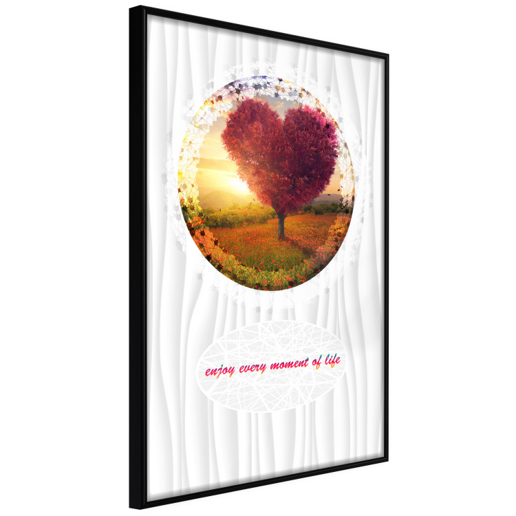 Poster Enjoy Every Moment - heart-shaped tree and English text 114446 additionalImage 12