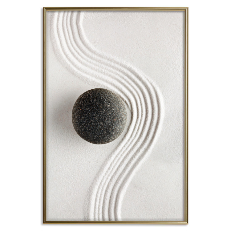 Wall Poster Concentration - oriental composition with a stone on sand in Zen style 115046 additionalImage 19