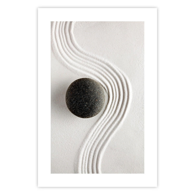 Wall Poster Concentration - oriental composition with a stone on sand in Zen style 115046 additionalImage 17
