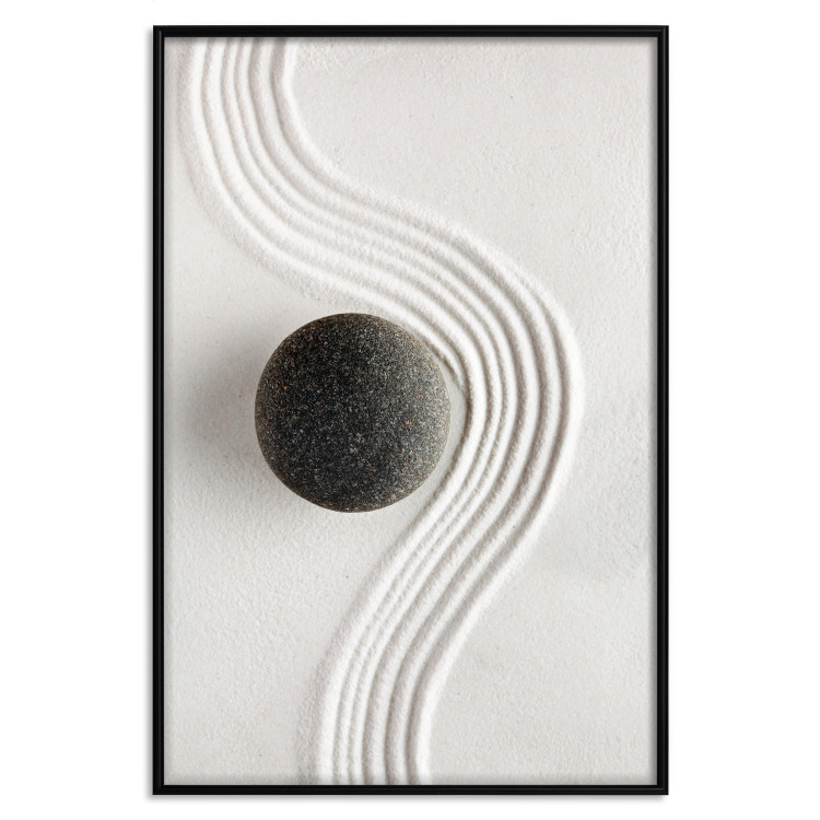 Wall Poster Concentration - oriental composition with a stone on sand in Zen style 115046 additionalImage 18