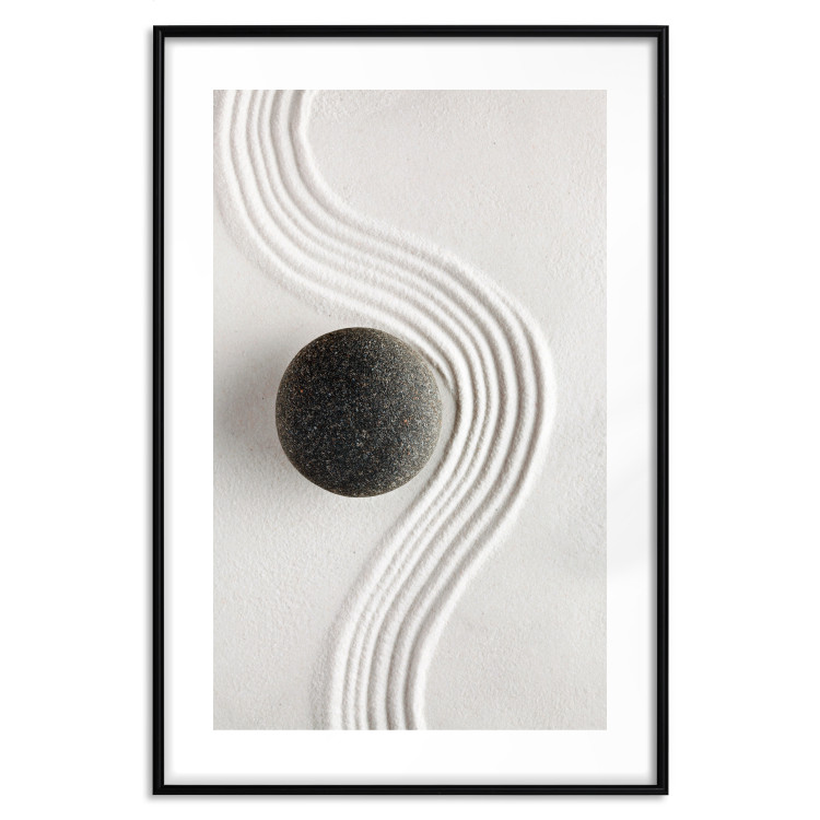 Wall Poster Concentration - oriental composition with a stone on sand in Zen style 115046 additionalImage 20