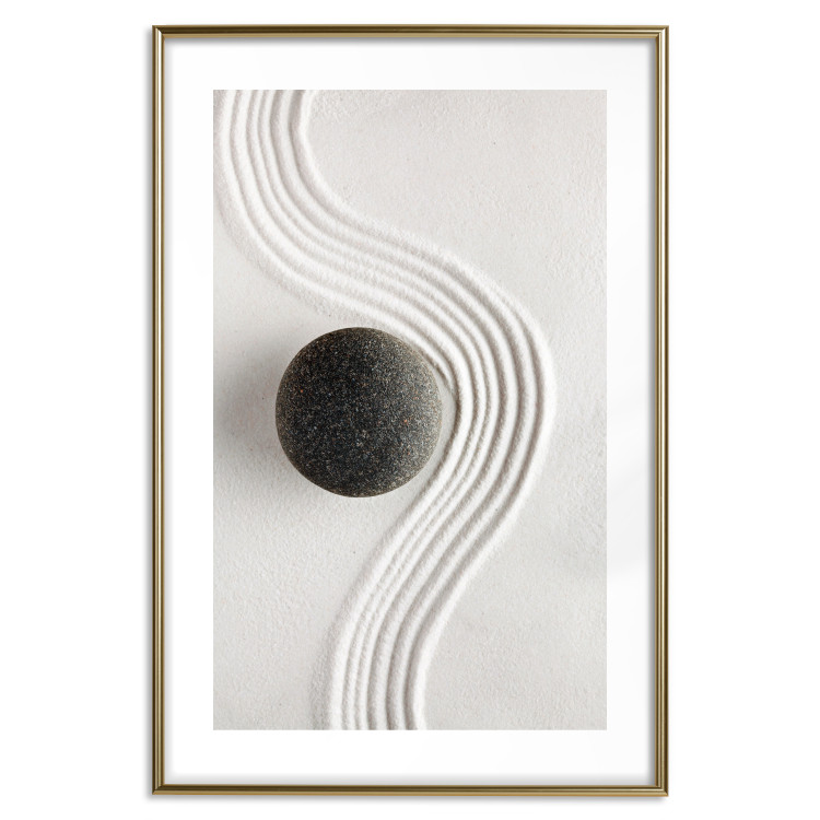 Wall Poster Concentration - oriental composition with a stone on sand in Zen style 115046 additionalImage 14