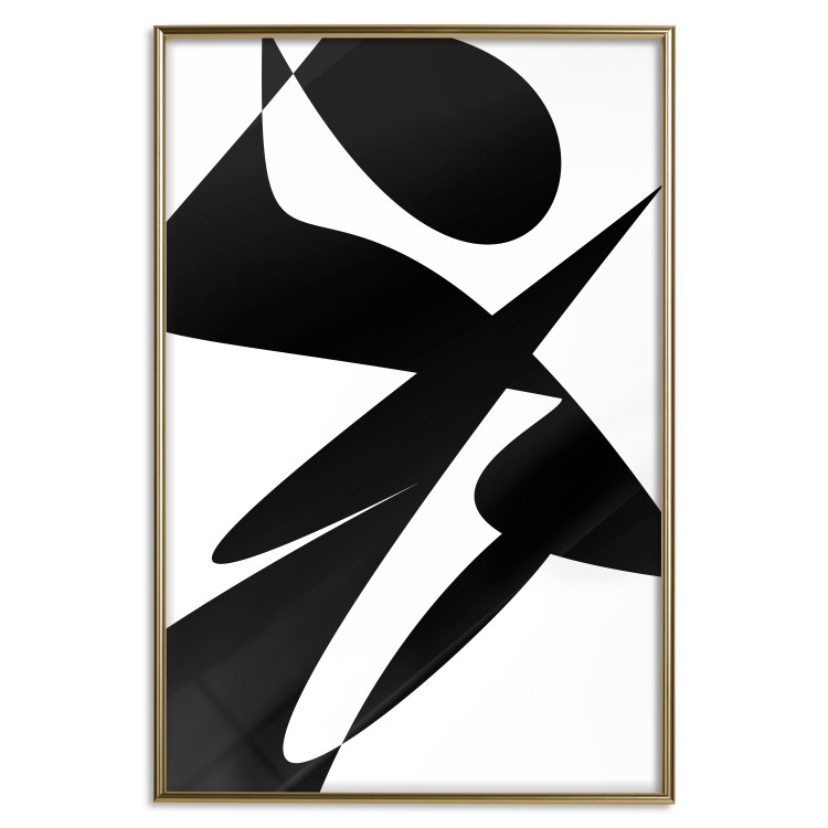 Wall Poster Contrast - black and white modern abstraction with geometric forms 117346 additionalImage 14