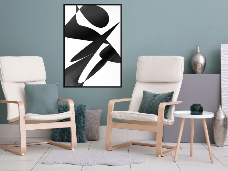 Wall Poster Contrast - black and white modern abstraction with geometric forms 117346 additionalImage 3