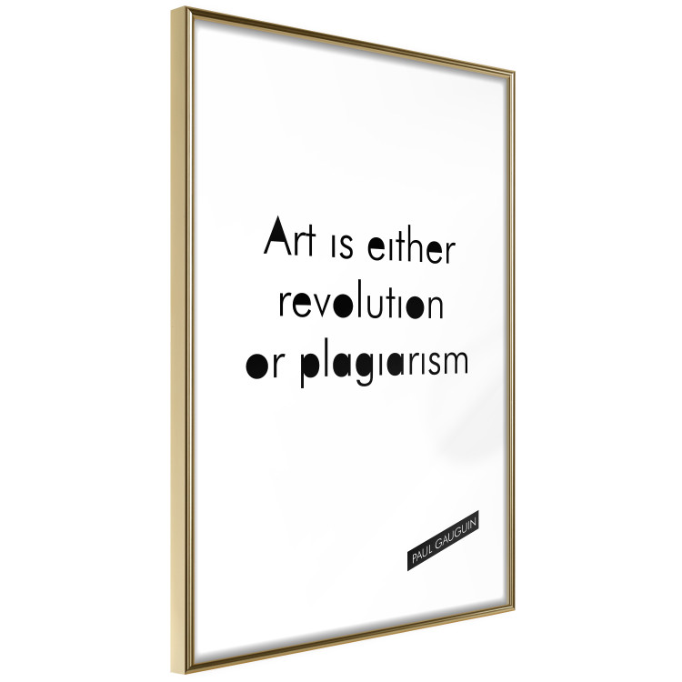 Poster Art is either revolution or plagiarism - English quote amidst white 117446 additionalImage 12