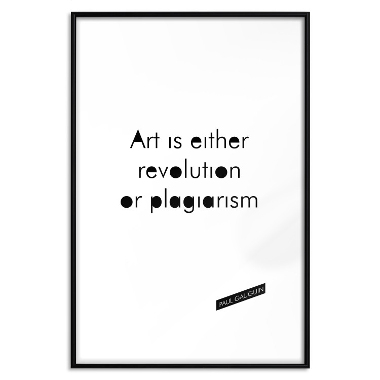 Poster Art is either revolution or plagiarism - English quote amidst white 117446 additionalImage 15