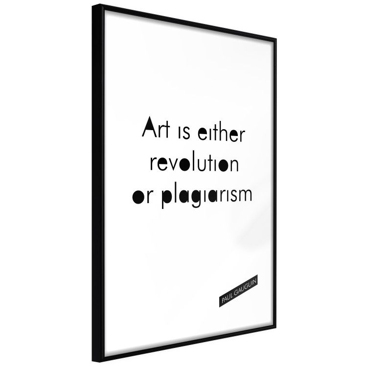 Poster Art is either revolution or plagiarism - English quote amidst white 117446 additionalImage 10