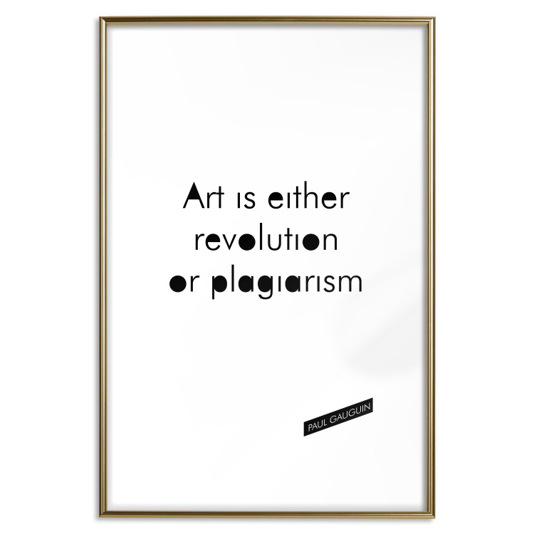 Poster Art is either revolution or plagiarism - English quote amidst white 117446 additionalImage 14