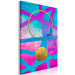 Canvas Crazy abstraction - golden circles and pink geometric figures 117946 additionalThumb 2