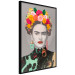 Poster Majestic Frida - modern landscape of a woman with colorful flowers 118146 additionalThumb 10