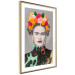 Poster Majestic Frida - modern landscape of a woman with colorful flowers 118146 additionalThumb 6