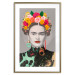 Poster Majestic Frida - modern landscape of a woman with colorful flowers 118146 additionalThumb 14