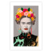 Poster Majestic Frida - modern landscape of a woman with colorful flowers 118146 additionalThumb 19