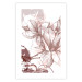 Poster Magnolia World - botanical composition with flowers in brown tones 119046 additionalThumb 19