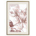 Poster Magnolia World - botanical composition with flowers in brown tones 119046 additionalThumb 19