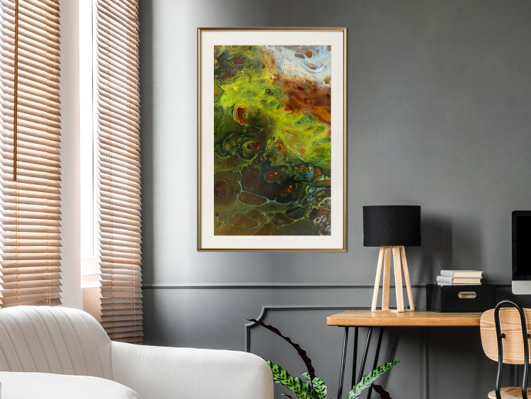 Wall Poster Green Elements - autumn abstraction with dense colorful streaks 119146 additionalImage 21