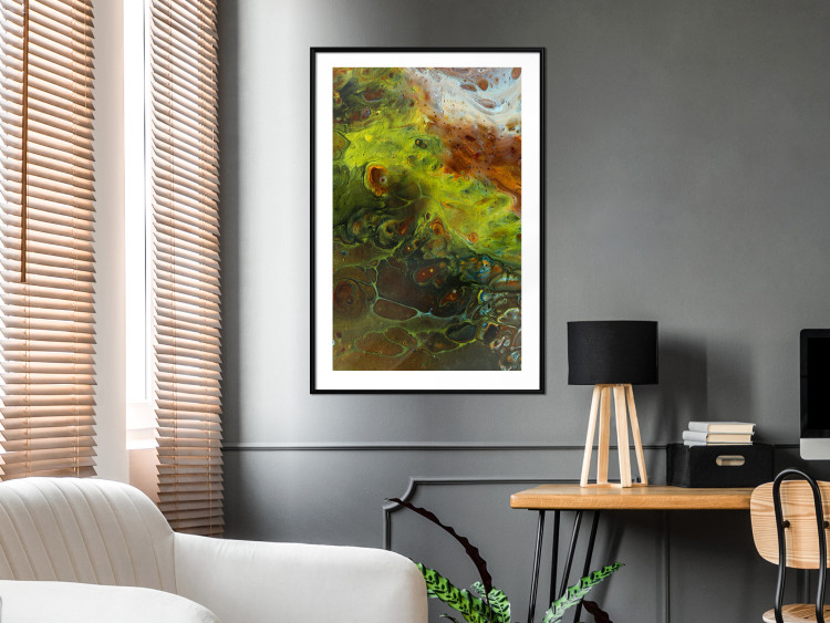 Wall Poster Green Elements - autumn abstraction with dense colorful streaks 119146 additionalImage 4