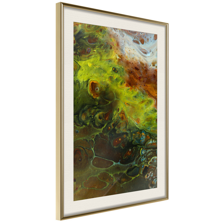 Wall Poster Green Elements - autumn abstraction with dense colorful streaks 119146 additionalImage 2