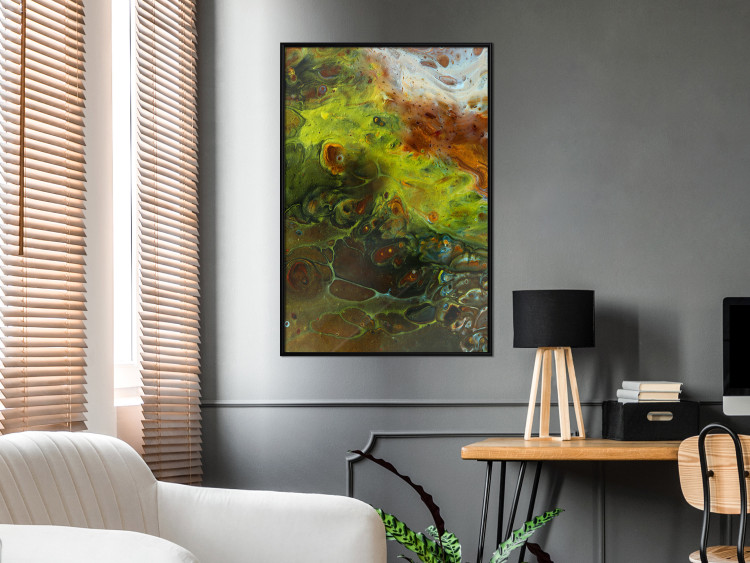 Wall Poster Green Elements - autumn abstraction with dense colorful streaks 119146 additionalImage 3