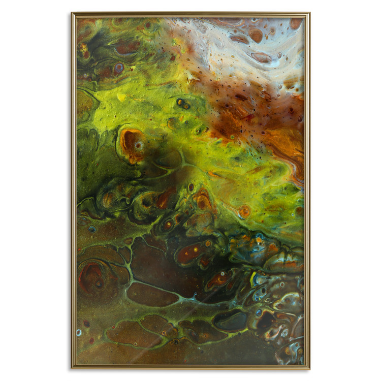 Wall Poster Green Elements - autumn abstraction with dense colorful streaks 119146 additionalImage 16