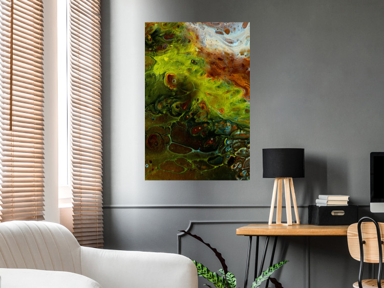 Wall Poster Green Elements - autumn abstraction with dense colorful streaks 119146 additionalImage 23