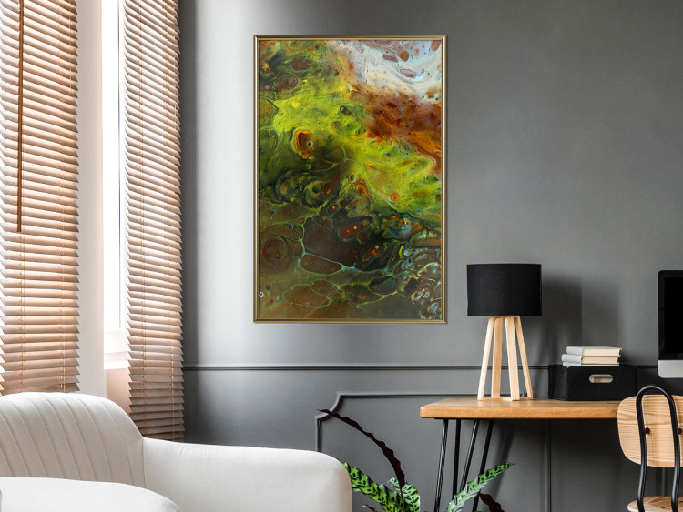 Wall Poster Green Elements - autumn abstraction with dense colorful streaks 119146 additionalImage 7