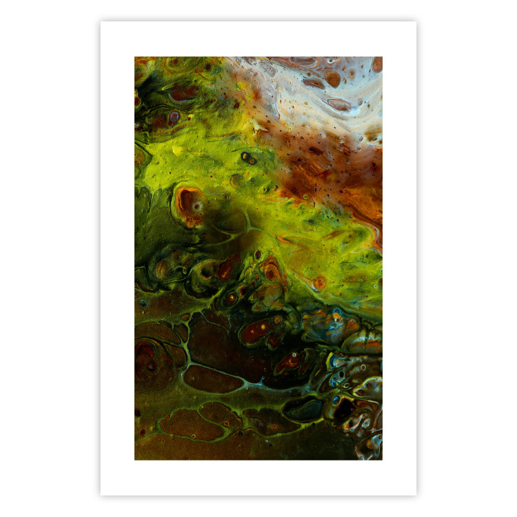 Wall Poster Green Elements - autumn abstraction with dense colorful streaks 119146 additionalImage 19