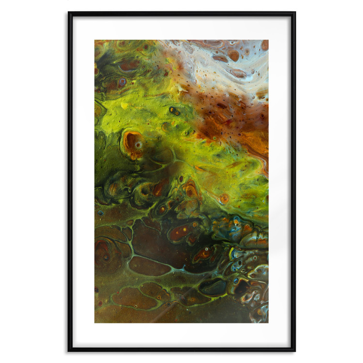 Wall Poster Green Elements - autumn abstraction with dense colorful streaks 119146 additionalImage 17