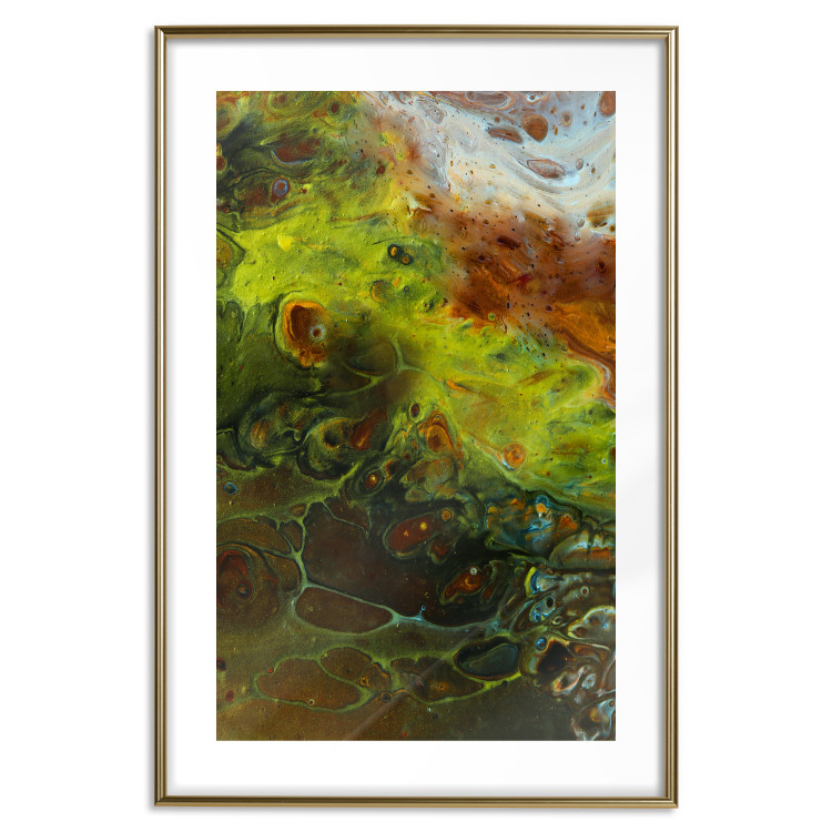 Wall Poster Green Elements - autumn abstraction with dense colorful streaks 119146 additionalImage 14