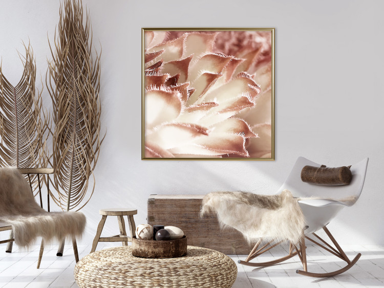Wall Poster Gentle Touch - floral motif of flowers with a light red texture 122646 additionalImage 5